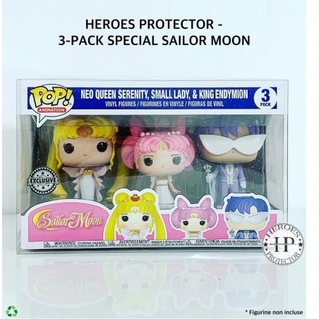 LARGE 3-Pack Protector - Plastic Protective Case for Funko Pop