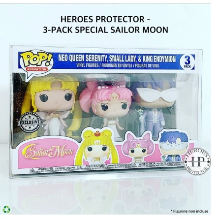 LARGE 3-Pack Protector - Plastic Protective Case for Funko Pop