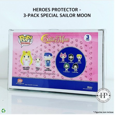 LARGE 3-Pack Protector - Plastic Protective Case for Funko Pop